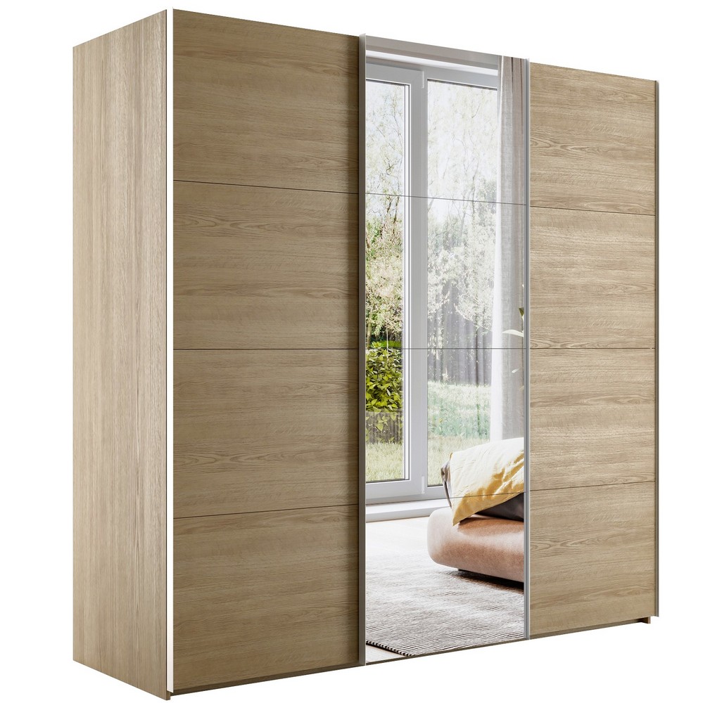 Эста 3-х дверный Медиум (4 посредине) (4 Зеркала / 8 ЛДСП)